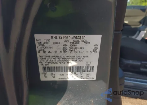 2011 Ford Escape Xlt from USA, damaged, VIN 1FMCU9D77BKB11600